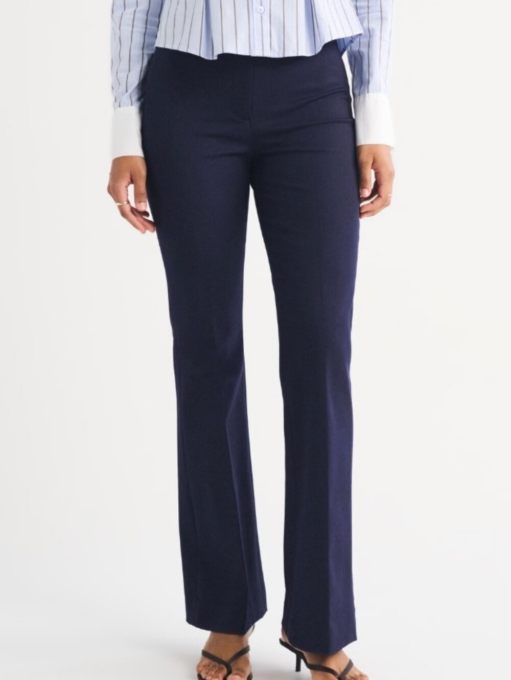 Abercrombie & Fitch Navy Blue Flare Pants Size 27L